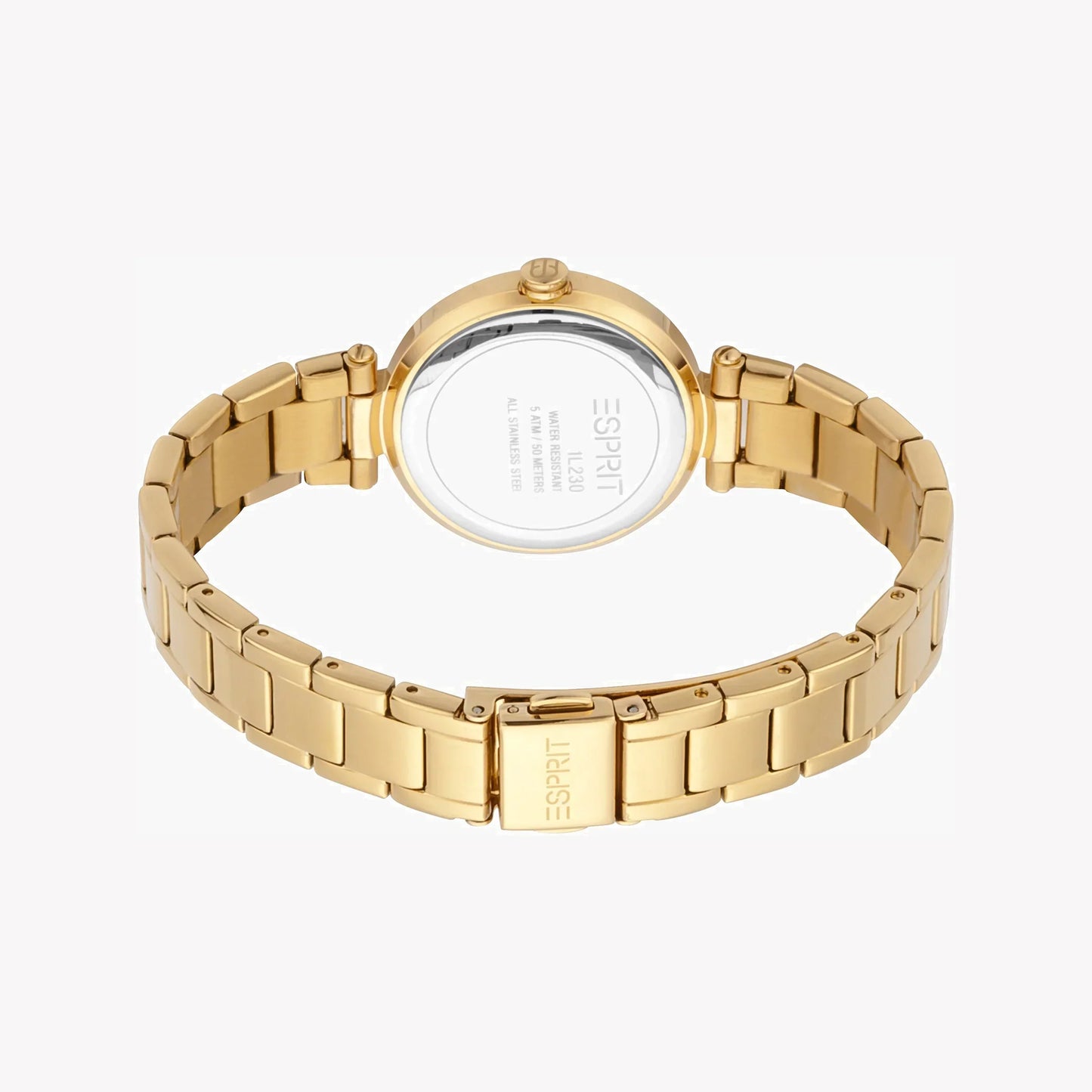 Esprit Women's Gold Stainless Steel Watch, Champagne Dial | Es1l046m0085