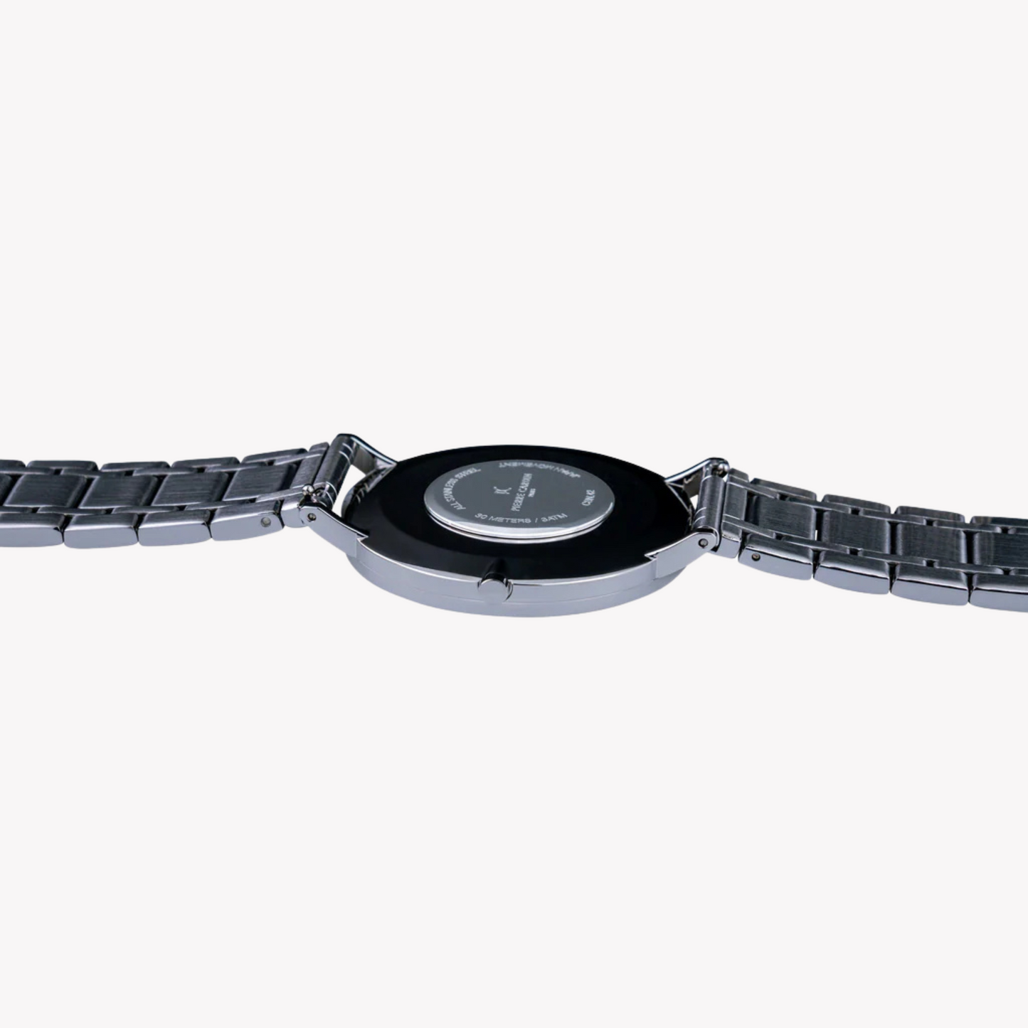 Pierre Cardin Men's Silver Stainless Steel Watch, Black Dial | Cbn.3013