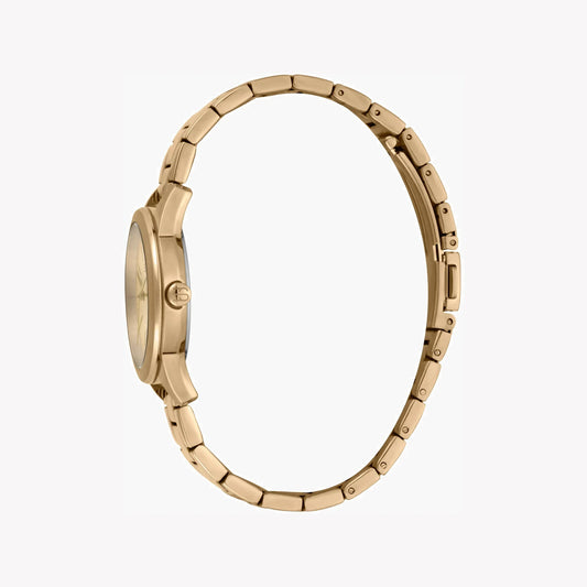 Esprit Women's Gold Stainless Steel Watch, Champagne Dial | Es1l140m0015
