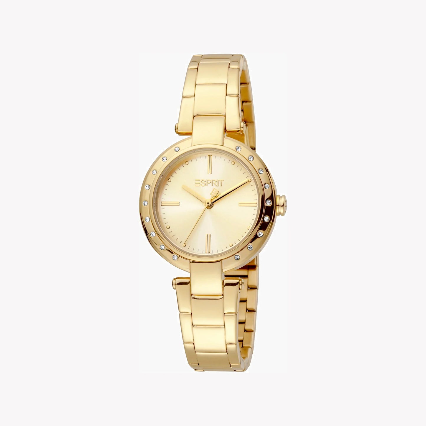 Esprit Women's Gold Stainless Steel Watch, Champagne Dial | Es1l046m0085