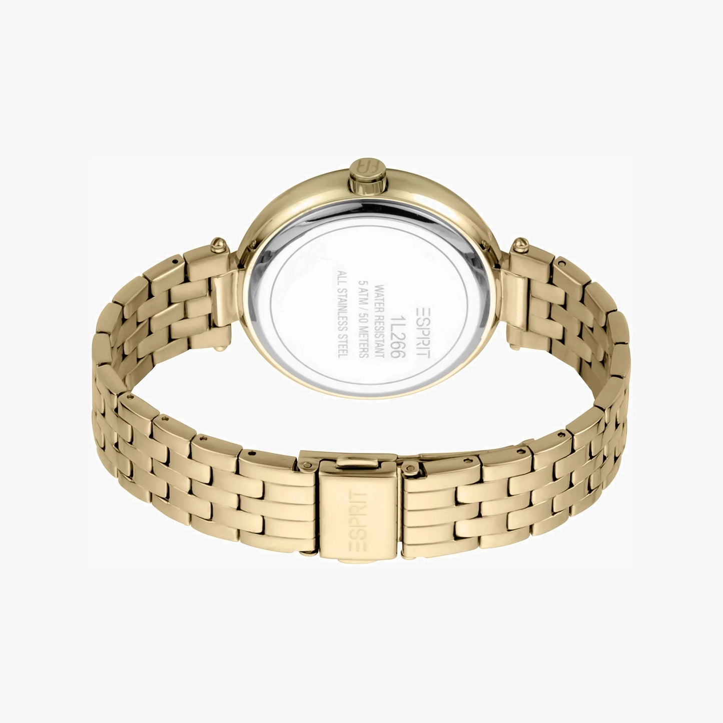 Esprit Women's Gold Stainless Steel Watch, Champagne Dial | Es1l202m0085